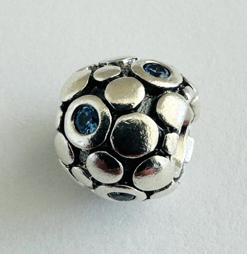 Authentic Pandora Sterling Silver Bubbles With Blue CZ 790329CZB ALE RETIRED!!