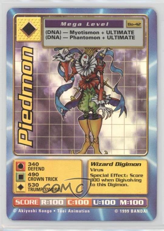 1999 Digimon - Digital Monsters Trading Card Game Unlimited Piedmon Foil qp4