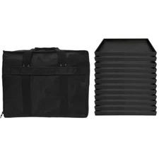 Portable Salesman Sample Jewelry Display Travel Case with 12 Trays 1" Deep