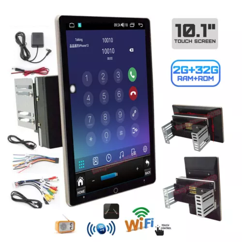 10.1'' 2DIN Rotatable Android 13 Car GPS Stereo Radio WIFI Multimedia Player 32G