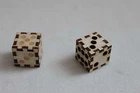 Different Quirky Wooden Craft Dice 1' Set of 2