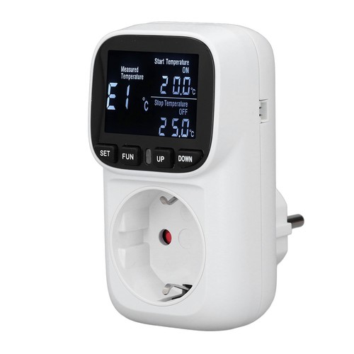 Digital Thermostat Outlet Backlit Display Plug In Temperature Controller New - Picture 18 of 23