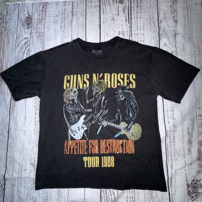 Guns N Roses Appetite For Destruction 1988 Tour T Shirt  Band reprint Men's M