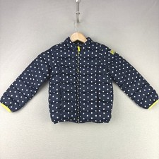 Baby Gap Polka Dot Puffer Jacket Kids 5T Navy Blue Casual Lightweight Coat