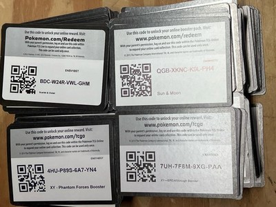 Pokemon TCG Online Code Cards Lot 400+ Mixed Sets Unused Bulk Codes