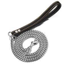 Heavy Duty Stainless Steel Dog Chain Leash, 3FT/4FT/5FT Cuban Link Metal Dog ...