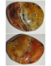 Natural Sardonyx Palm Stone Polished Bands & Orbs 122g – Exact Item Shown (S06)