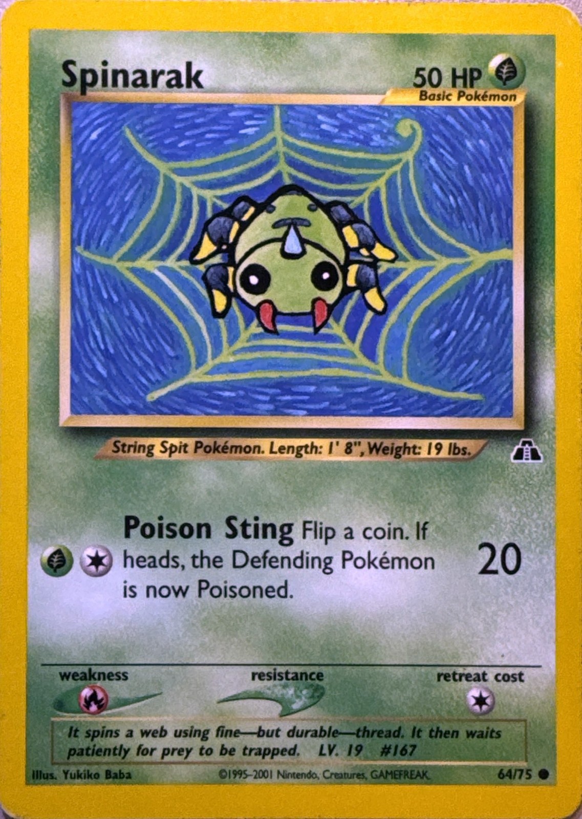 Spinarak Common Neo Discovery 64/75 LP