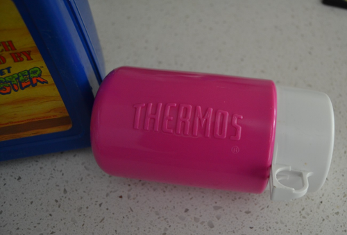 MY PET MONSTER Lunch Box w/Thermos Vintage 1986 Blue Plastic Box Pink Thermos - Picture 5 of 11