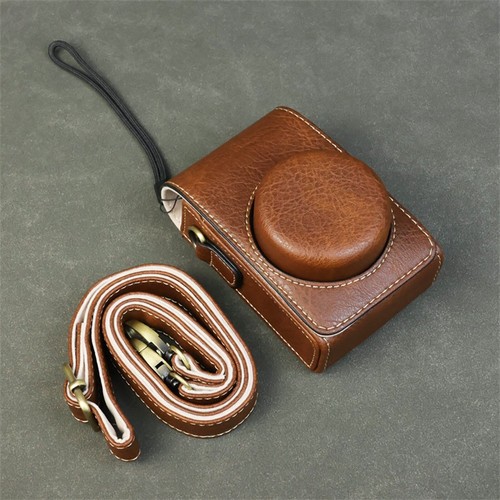 PU Leather Camera Bag Case Shell for Sony ZV-1 1F II G7X3 G7X2 SX740 Ricoh GR3 - Picture 35 of 51