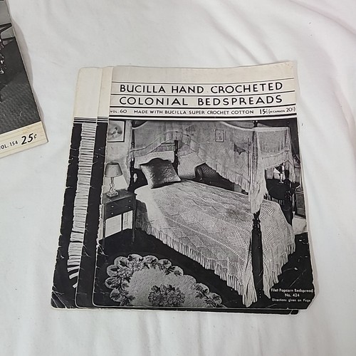 Lot Of 9 Vintage Crochet Afghans Patterns Bedspreads Home Booklets - Picture 19 of 24