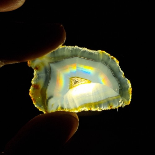 Bulk 16 Pieces Iris Rainbow Agate Slice - Beautiful Indonesia Rainbow Iris Agate - Picture 13 of 19