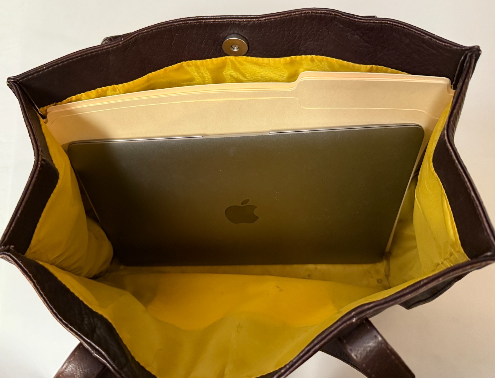 LATICO Leather Brown Structured Double Handled Sh… - image 4