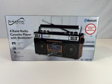 Supersonic Retro 4 Band Radio/Cassette Player with Bluetooth Brand New