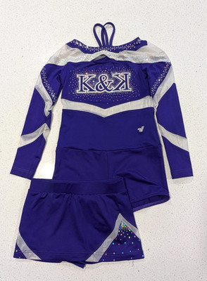 REAL VARSITY ALLSTAR Cheer Uniform K&K Elite Cheerleading Competition TEAM large
