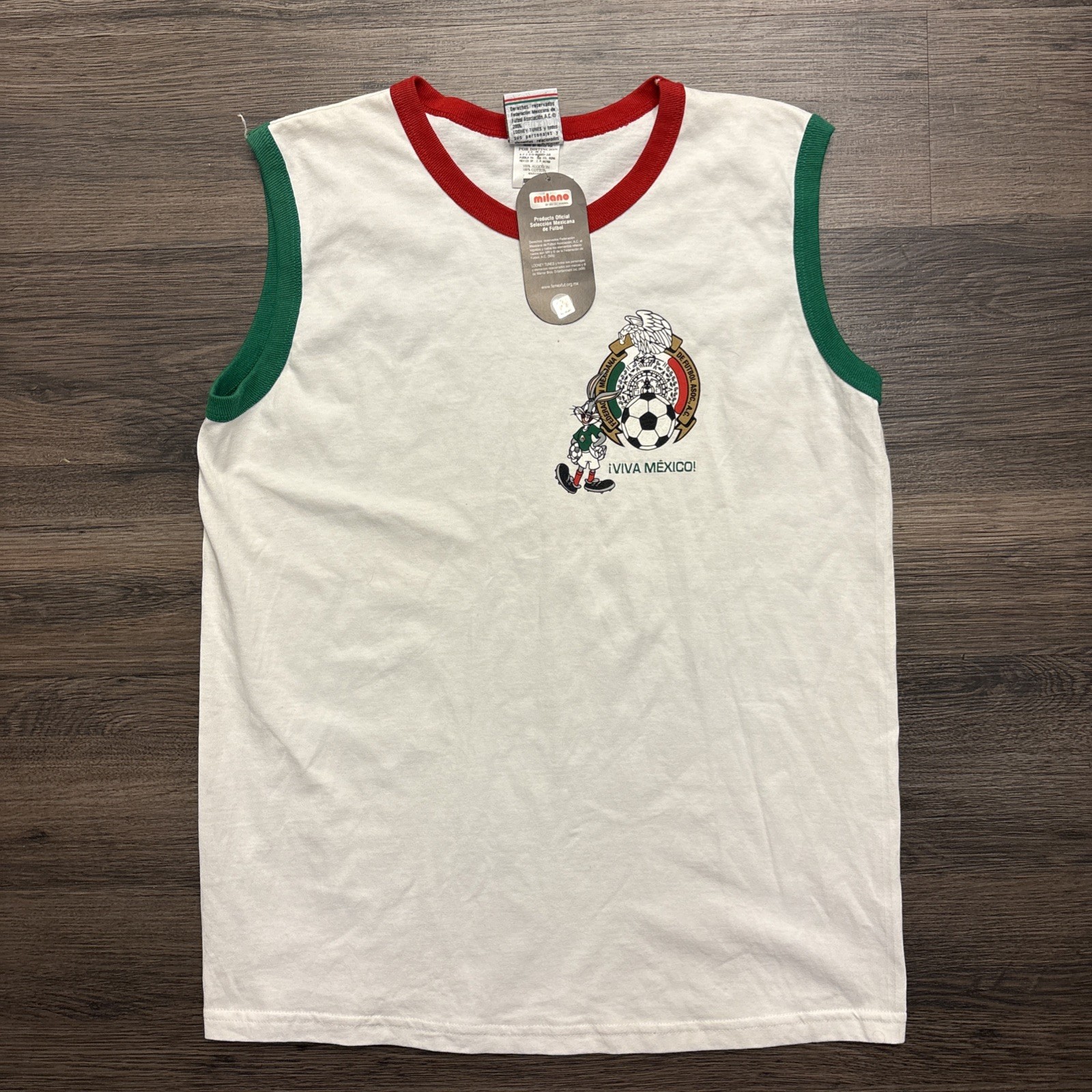 VTG Buggs Bunny Looney Tunes Mexico National Soccer Team Tank Top NWT Size L