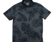 UNDER ARMOUR GOLF MENS Large playoff 2.0 polo shirt floral palm leaf print TECH