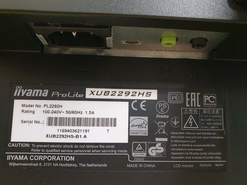 iiyama ProLite XUB2292HS 22" LED Monitor, Edge to Edge, Full HD, DP, HDMI, VGA - Picture 9 of 11