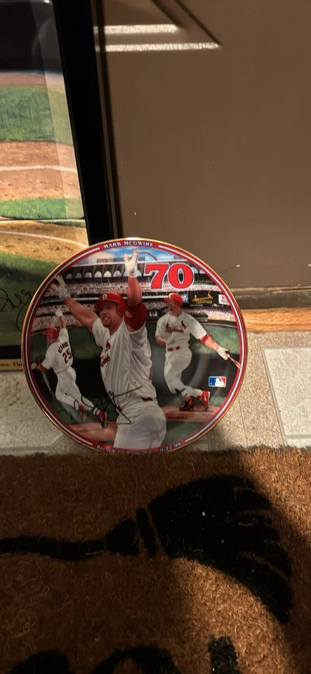 Juego de placas de jonrón Mark McGwire 70. Gran regalo de Navidad firmado en perfecto estado Foto 3 de 4