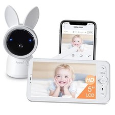 Baby Monitor, 2K Smart Baby Camera with 5-Inch Upgraded 1camera1display