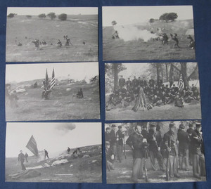 Set of 6 1960s ANTIETAM REENACTOR POSTCARDS, Civil War, Sharpsburg MD