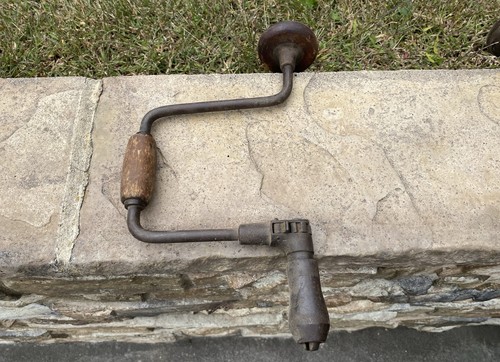 P.S.&W. Taladro manual con mango de madera Co Bit Brace para carpintería de colección EE. UU. - Imagen 5 de 11