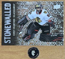 Corey Crawford 2018-19 Upper Deck Series 1 Stonewalled #SW-17 Chicago Blackhawks