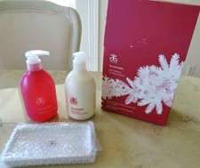 Arbonne Mulled Cider Hand Care Duo Hand Wash  Hand Lotion 12 oz ea  Soap Dish