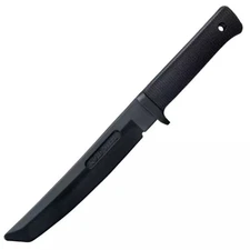 Cold Steel Rubber Training Tanto Plain Black Santoprene Fixed Knife - CS92R13RT