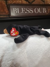 Ty Beanie Baby Blackie The Bear Plush Toy