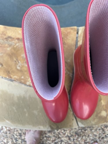 Bota de Lluvia Jardín SLOGGERS Roja Hecha en EE. UU. Para Mujer 9 EXCELENTE ESTADO - Imagen 8 de 12