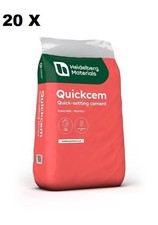 20 x Quick Setting Cement Heidelberg Quickcem Cement 25kg bag  5-10 min Set Time