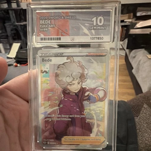 Bede 199/202 Sword & Shield Full Art Holo ACE Grading 10 (English)