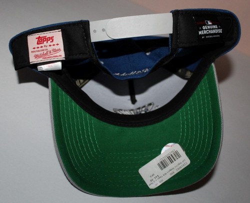 LOS ANGELES DODGERS Cap Mitchell & Ness Snapback Hat TOPPS LOGO & PIN Team *1K - Picture 10 of 11