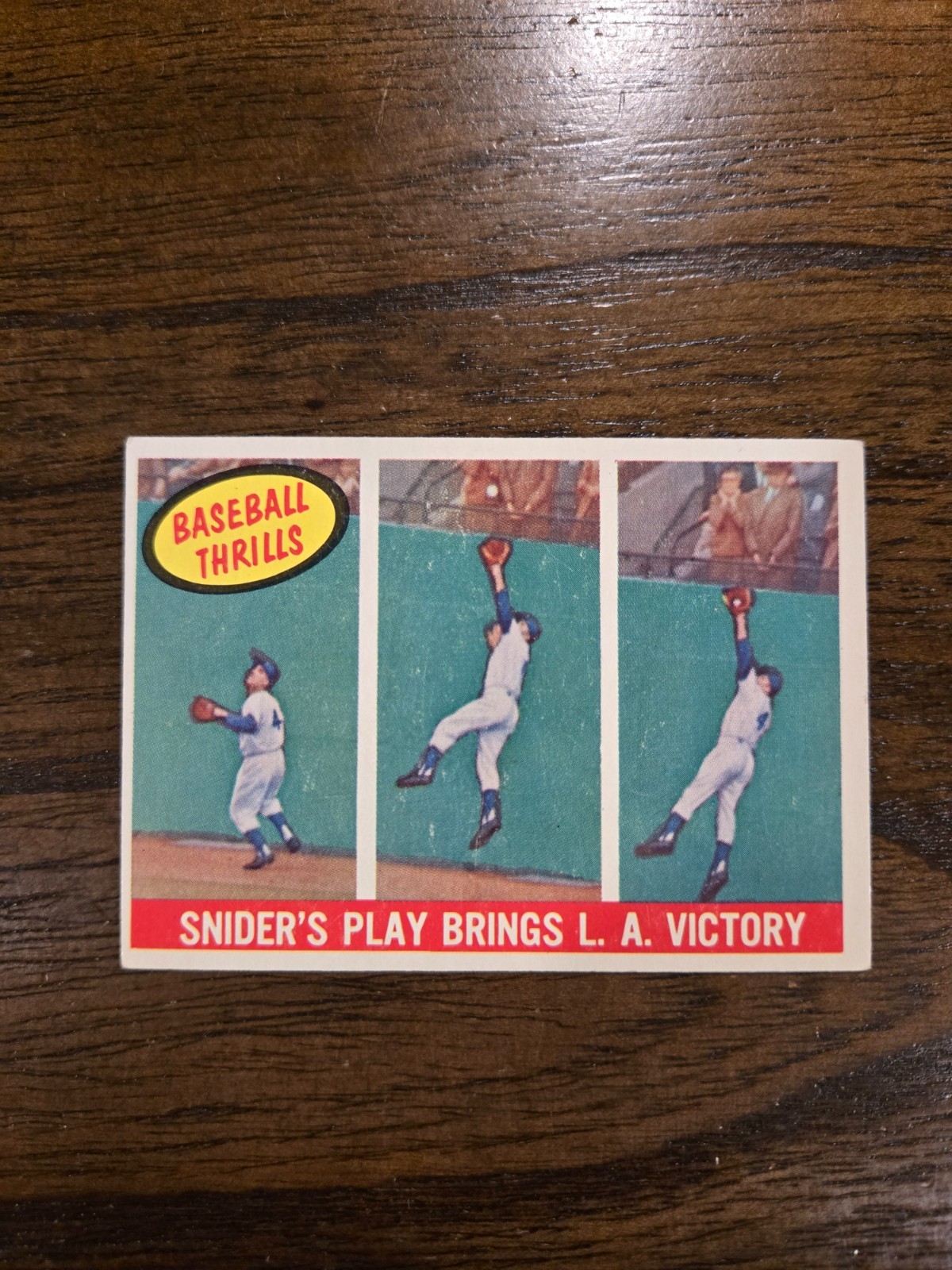 1959 Topps Baseball Thrills - Duke Snider (#468)  Los Angeles Dodgers EX+