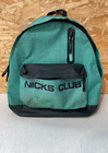 NICKS CLUB Green & Black Backpack with Front Zip Pocket – Casual Travel Bag