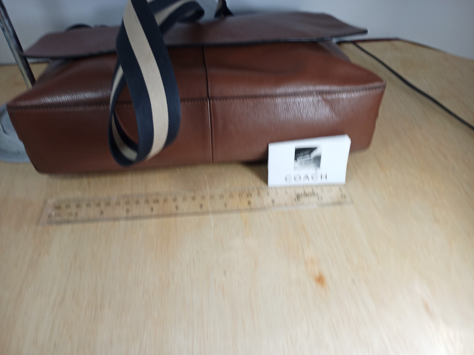 Coach Voyager Large Brown Solid Canvas Cotton Str… - image 9