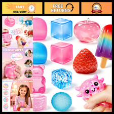 12 Pack Squishy Stress Relief Toys - Cute Fidget Squeeze Balls, Fun Shapes for P