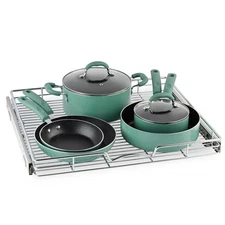 Pull Out Cabinet Organizer - Heavy Duty Steel with Smooth Slide-Out Drawers, ...