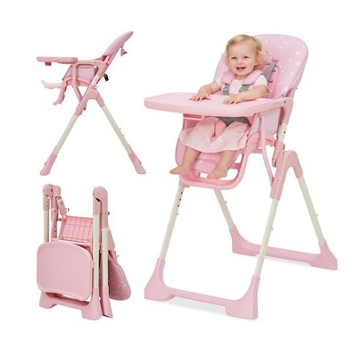 Baby High Chair, Foldable Feeding Chairs for Babies and Toddlers, Adjustable ...