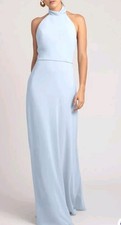 Jenny Yoo Brett A-Line Halter High Neck Chiffon Bridesmaid Formal Dress Size 22