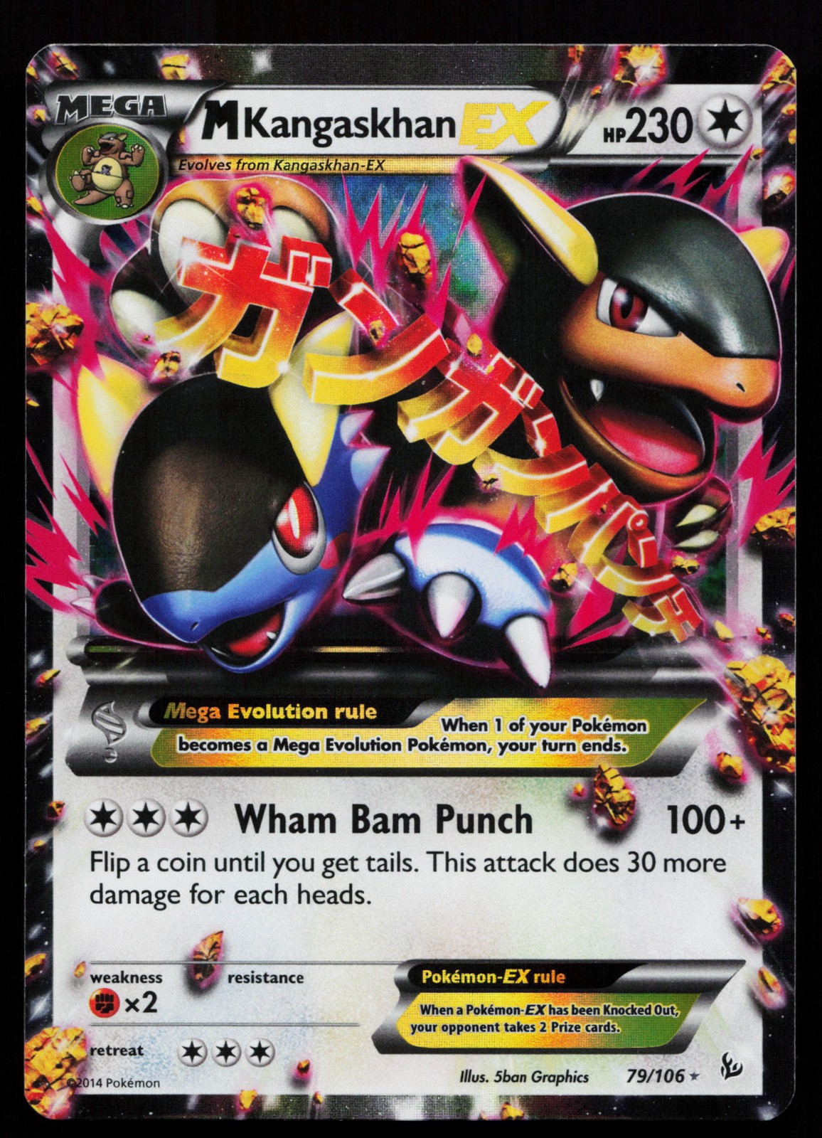 M Kangaskhan EX 79/106 Ultra Rare XY - Flashfire Pokémon Card
