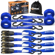Kodiak Straps Ratchet Straps Heavy Duty Tie Down Strap Set 2200 Break Strength –