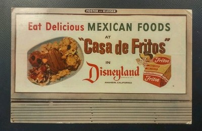 1958 Casa de Fritos Disneyland Anaheim CA Postcard Disney Mexican Restaurant