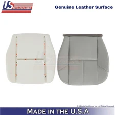 2007-2014 For Chevy Silverado Leather Driver Bottom Cover & Foam Cushion Lt Gray