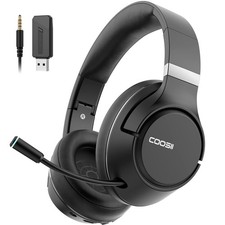Wireless Bluetooth Headsets with Microphone for Computer, Headphone Foldable ...