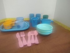 Vintage Children  s Play Kitchen Dishes Lot Fisher Price 80's 90's