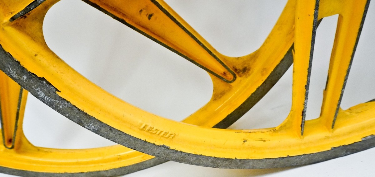 LESTER MAG WHEELS SET COASTER 黄】前後set Vintage Lester Mag BMX Bike Wheels Set Yellow 20