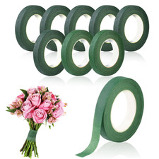 9 Rolls Floral Tape, 1/2 Inch X 30 Yard Flower Tape, Green Floral Tape for Flora