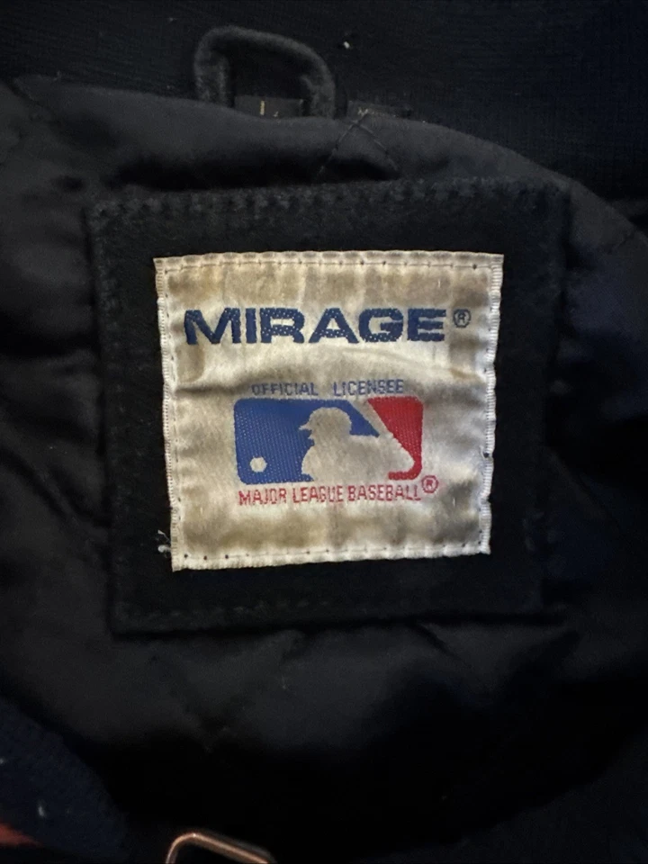 Chaqueta Universitaria Vintage SF Giants Para Hombre Grande Negra Años 80 Cuero Foto 4 de 4